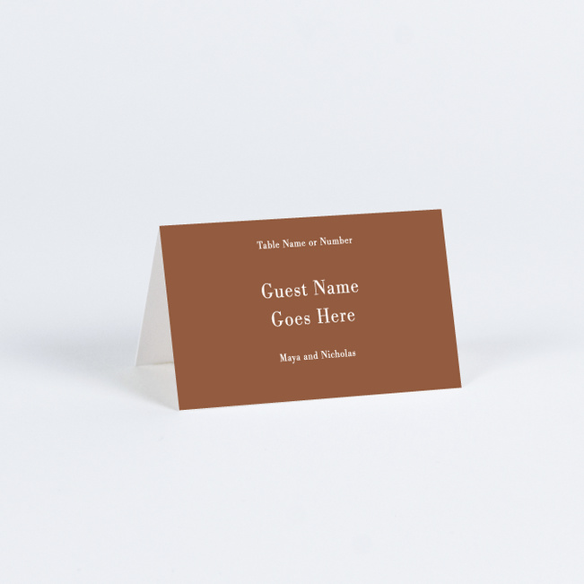 Profound Moment Wedding Name Cards & Place Cards - Orange