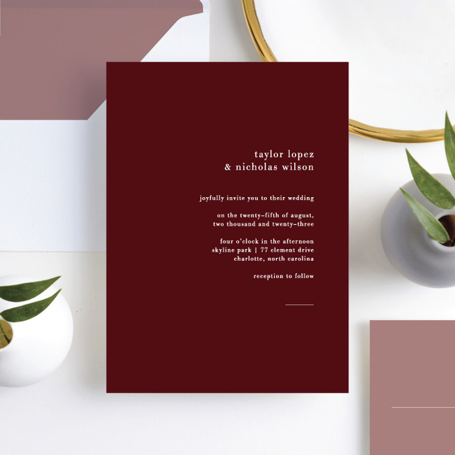 Tightly Knit Wedding Invitations - Red