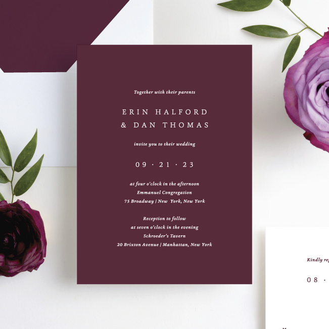 Top of Mind Wedding Invitations - Red