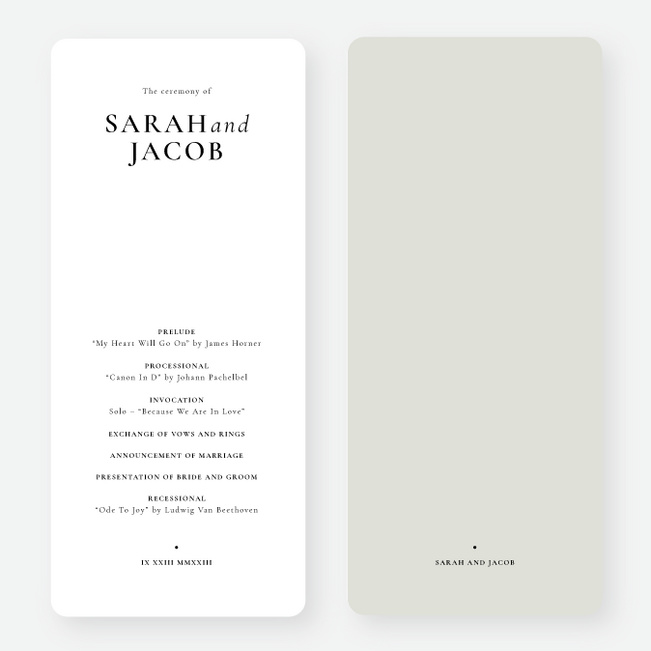 Winning Combination Wedding Programs - Beige