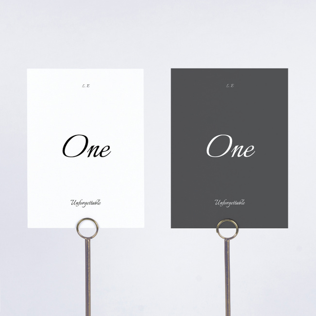 Filled With Grace Wedding Table Cards - Gray