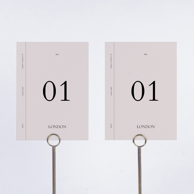 New Journey Wedding Table Cards - Purple