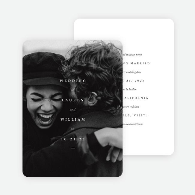 Foil Accents Save the Date Cards - Gray