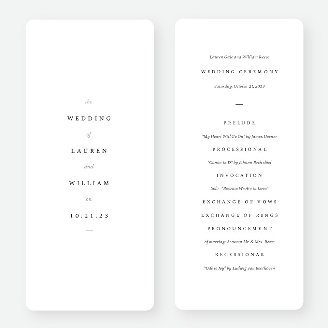 Foil Accents Wedding Programs - Gray