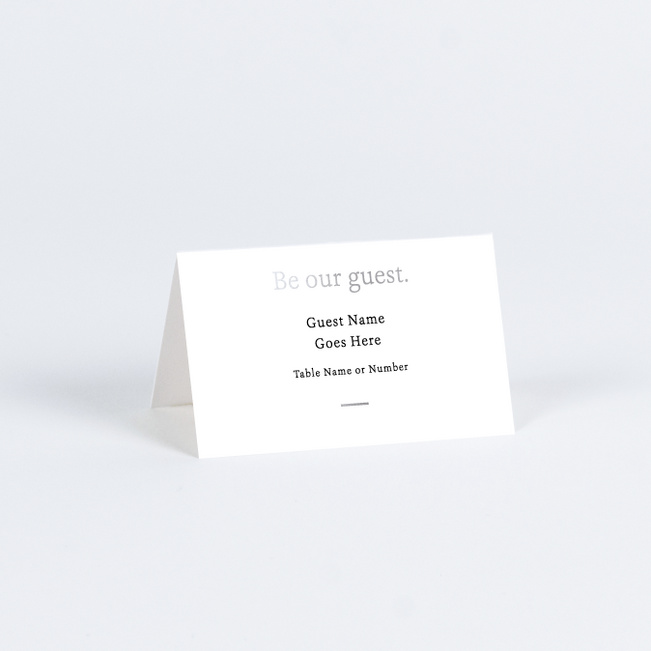 Foil Gracious Type Wedding Name Cards & Place Cards - Gray