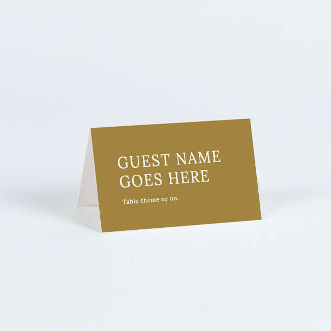 Short and Sweet Wedding Name Cards & Place Cards - Yellow