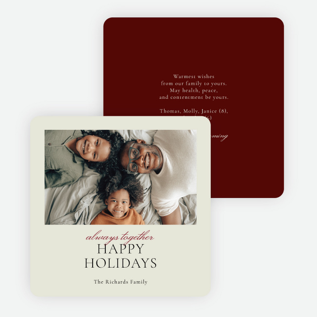 Stronger Together Christmas Photo Cards & Holiday Photo Cards - Red