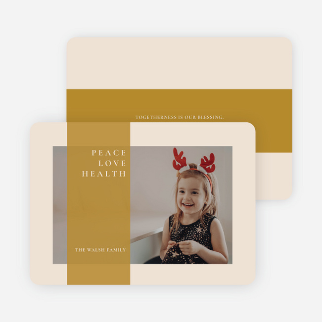 Minimal Banner Holiday Cards and Invitations - Yellow