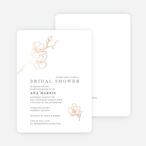 elegant bridal shower invitations