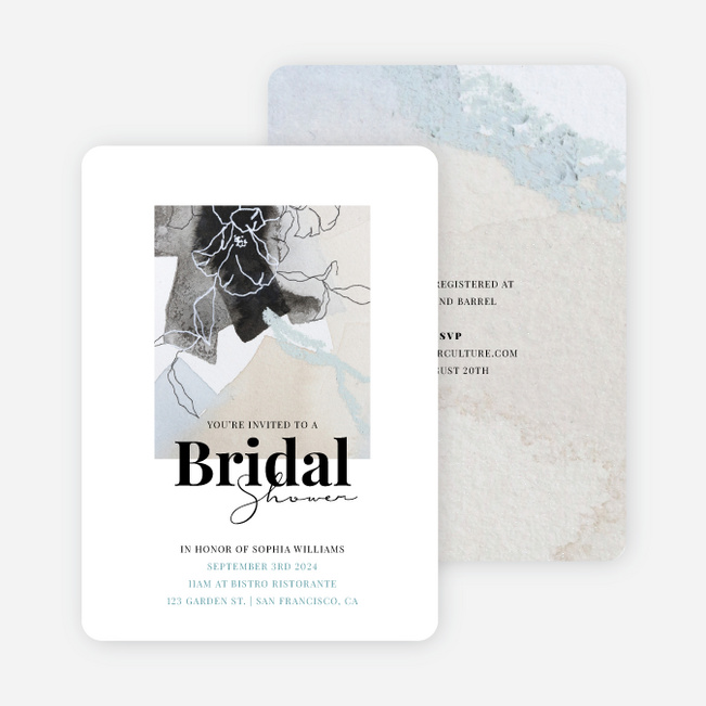 Artistic Collage Bridal Shower Invitations - Multi