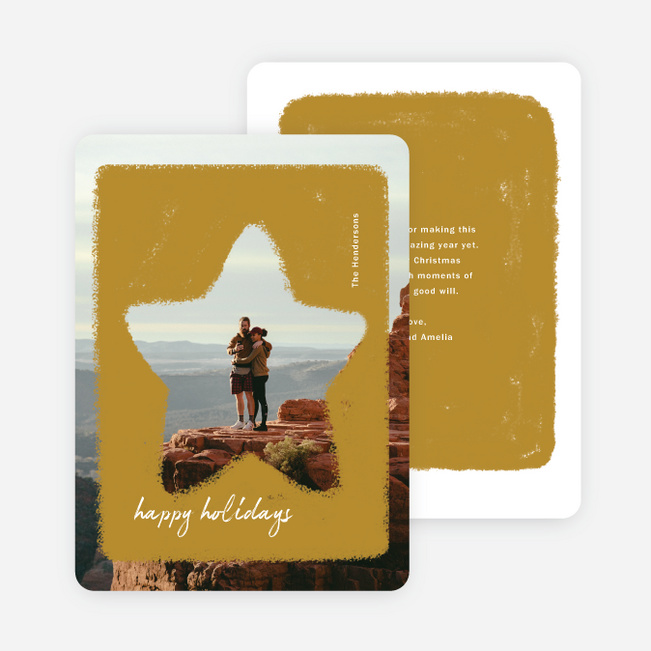 Stamp Out Holiday Cards and Invitations - Yellow