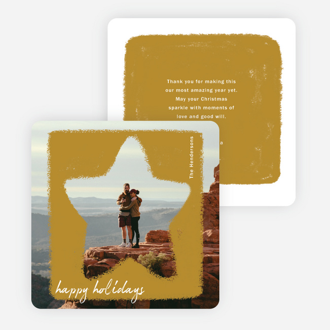Stamp Out Holiday Cards and Invitations - Yellow