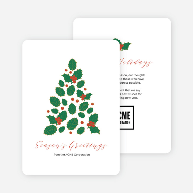 Tree Assemblage Corporate Holiday Cards & Corporate Christmas Cards - Multi