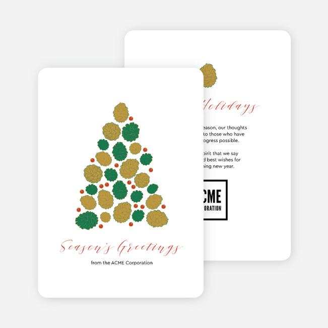 Tree Assemblage Corporate Holiday Cards & Corporate Christmas Cards - Multi