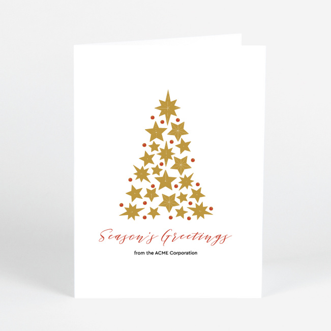 Tree Assemblage Corporate Holiday Cards & Corporate Christmas Cards - Multi
