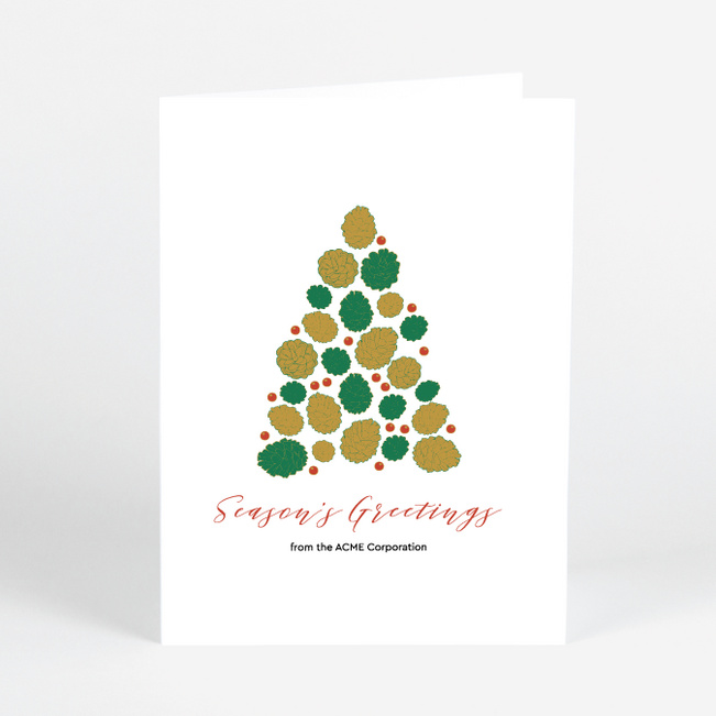 Tree Assemblage Corporate Holiday Cards & Corporate Christmas Cards - Multi