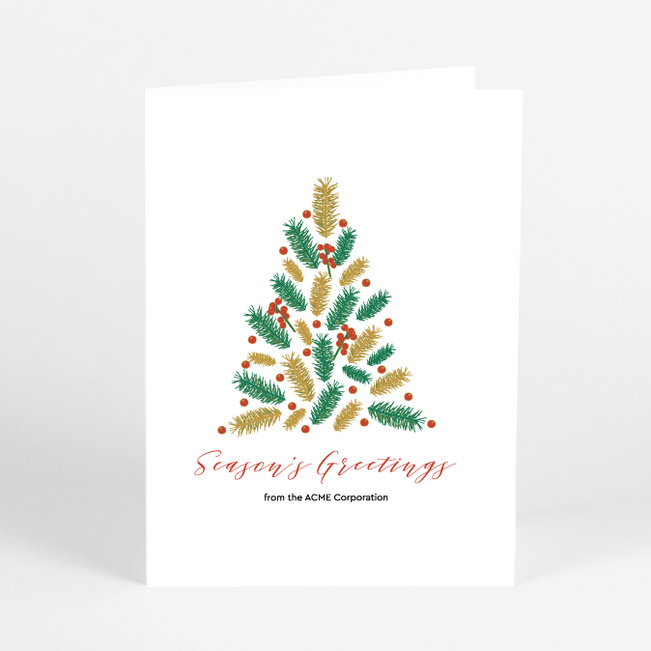 Tree Assemblage Corporate Holiday Cards & Corporate Christmas Cards - Multi