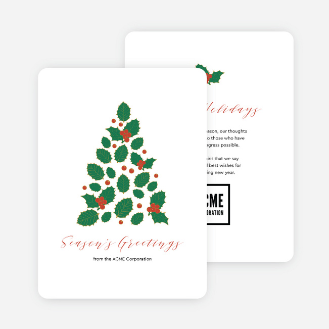 Tree Assemblage Corporate Holiday Cards & Corporate Christmas Cards - Multi