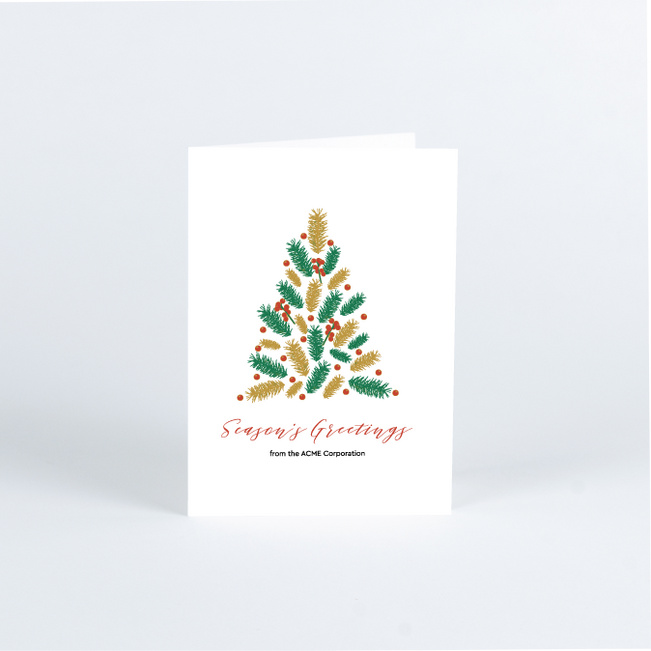 Tree Assemblage Corporate Holiday Cards & Corporate Christmas Cards - Multi