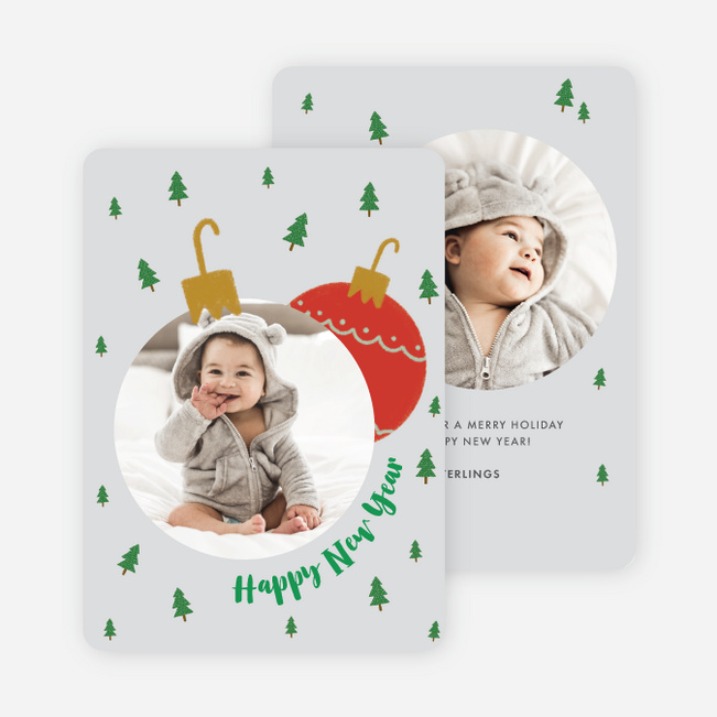 Big Ornaments New Year Cards and Invitations - Multi