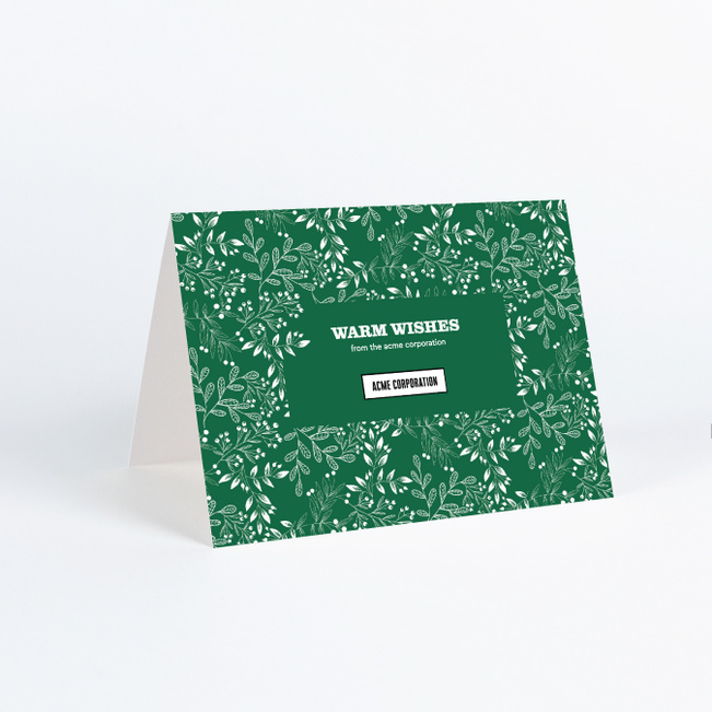Classic Foliage Corporate Holiday Cards & Corporate Christmas Cards - Green