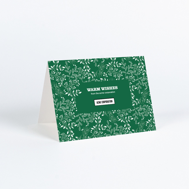 Classic Foliage Corporate Holiday Cards & Corporate Christmas Cards - Green