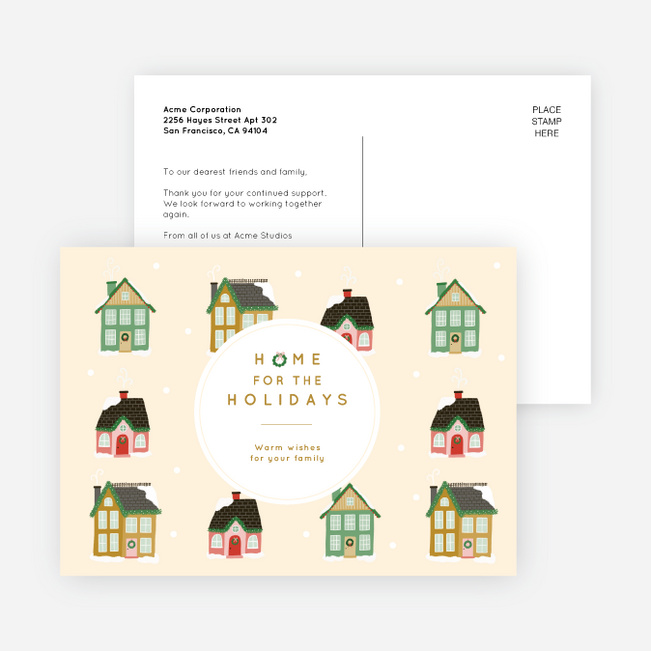 Happy at Home Corporate Holiday Cards & Corporate Christmas Cards - Multi