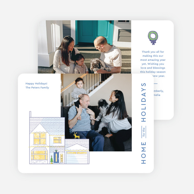 Nothing Like Home Holiday Cards and Invitations - Blue