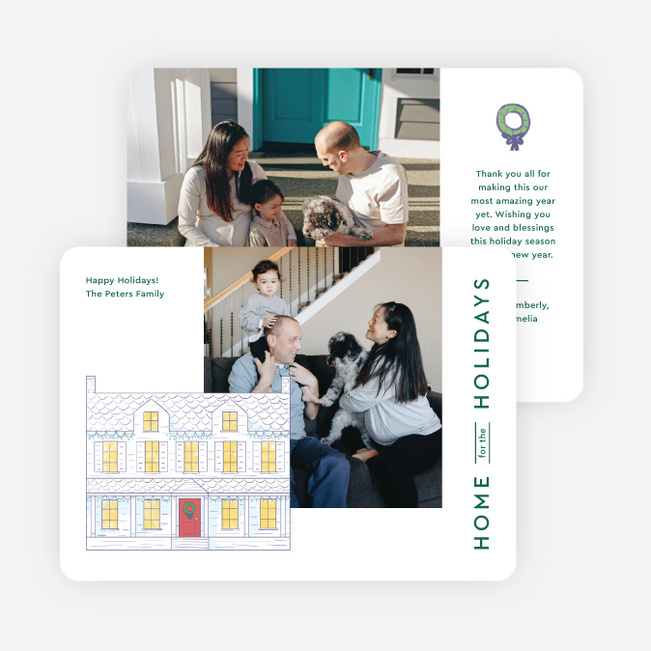 Nothing Like Home Holiday Cards and Invitations - Green