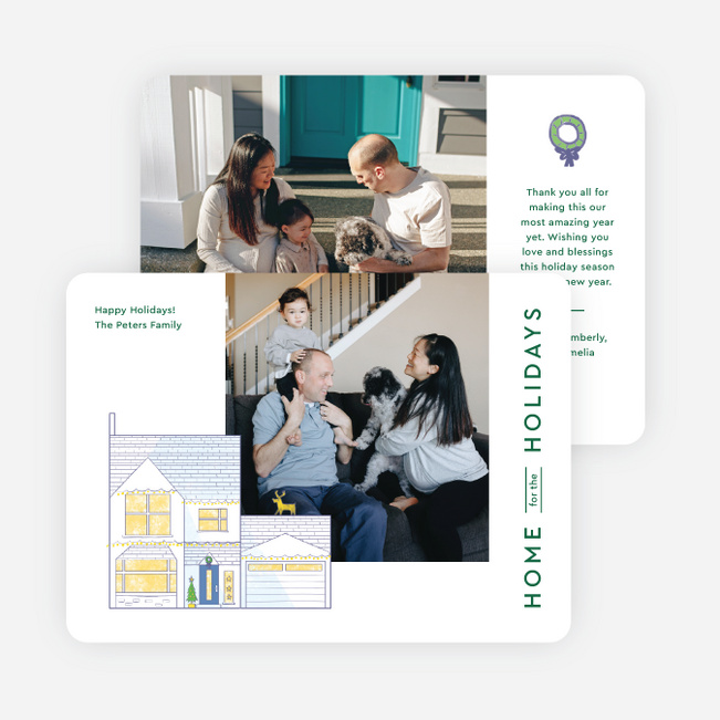 Nothing Like Home Holiday Cards and Invitations - Green