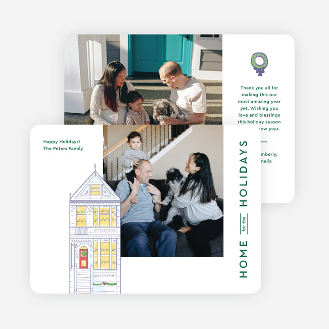 Nothing Like Home Holiday Cards and Invitations - Green