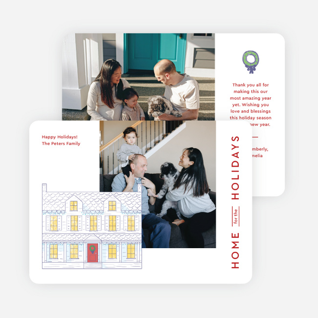 Nothing Like Home Holiday Cards and Invitations - Red