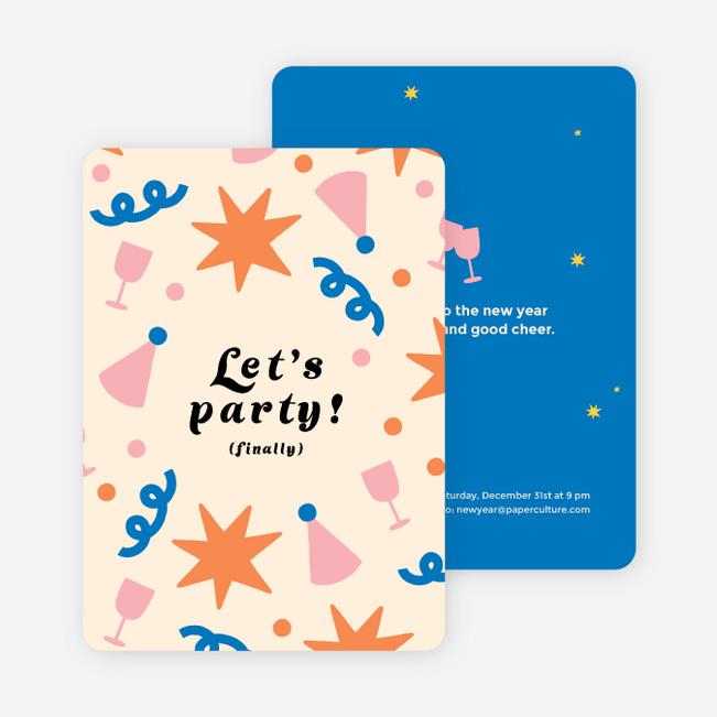 Cheers All Around Holiday Cards and Invitations - Blue