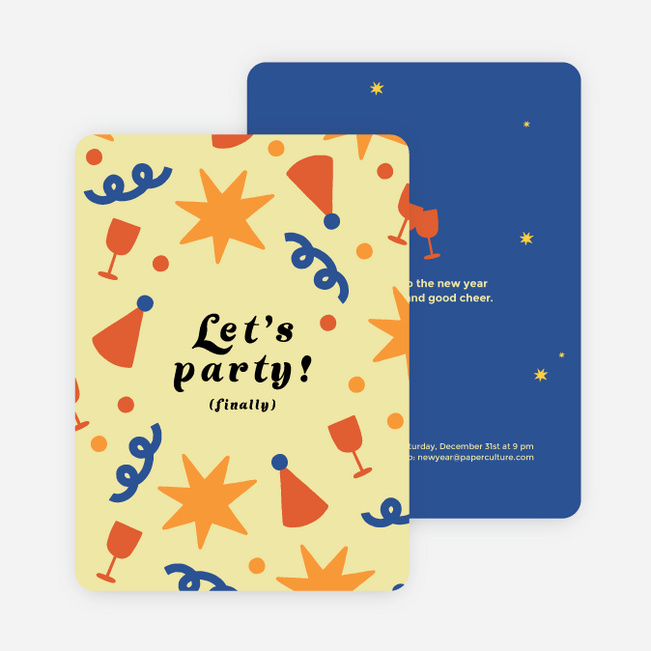 Cheers All Around Holiday Cards and Invitations - Yellow