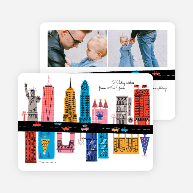 City Road Trip Holiday Cards and Invitations - Multi