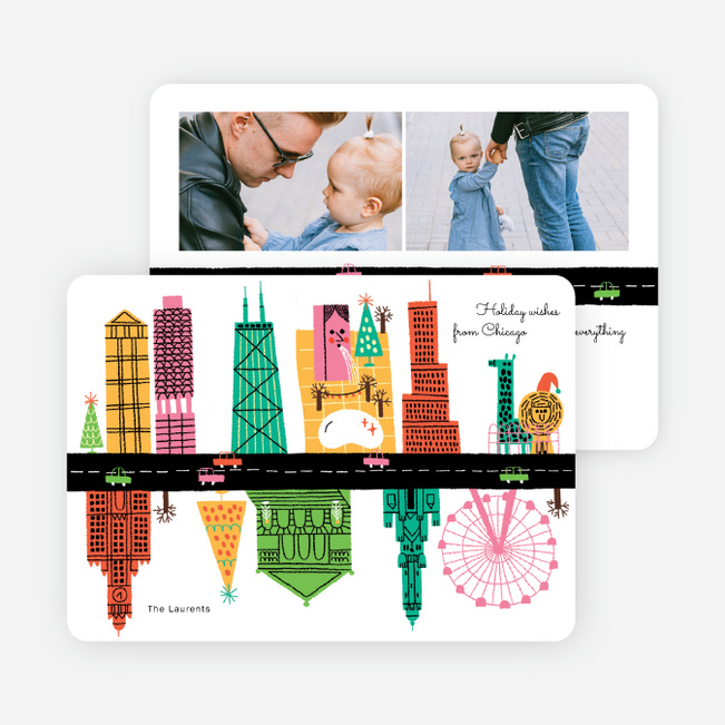 City Road Trip Holiday Cards and Invitations - Multi