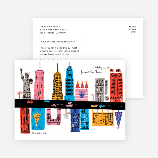 City Road Trip Holiday Cards and Invitations - Multi