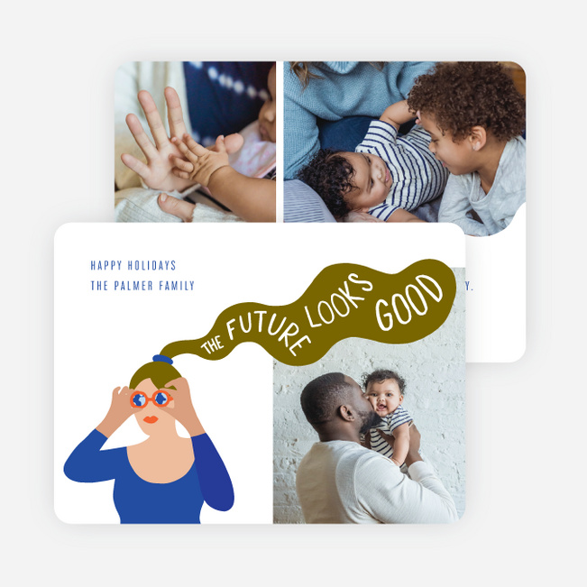 Future Looks Good New Year Cards and Invitations - Beige