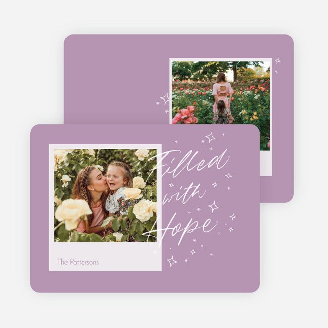 So Much Hope New Year Cards and Invitations - Purple