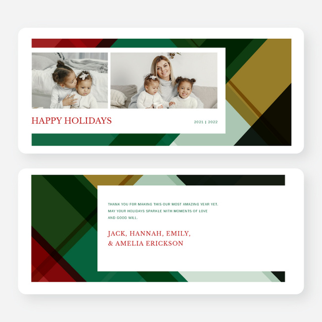 Big Plaid Holiday Cards and Invitations - Multi
