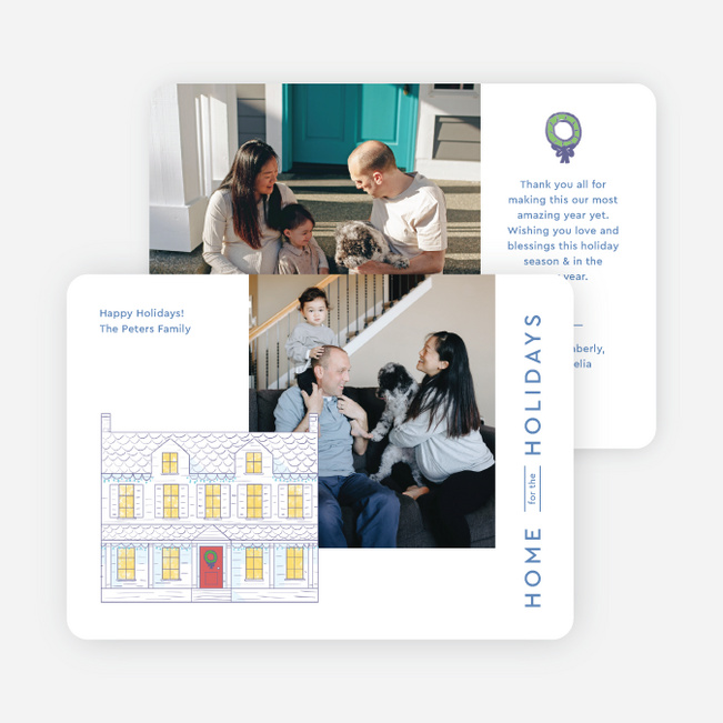 Nothing Like Home Holiday Cards and Invitations - Blue