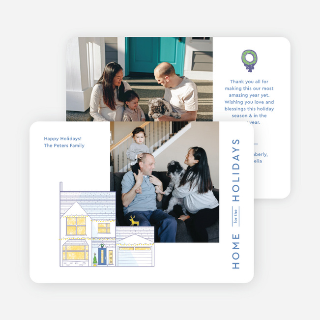 Nothing Like Home Holiday Cards and Invitations - Blue