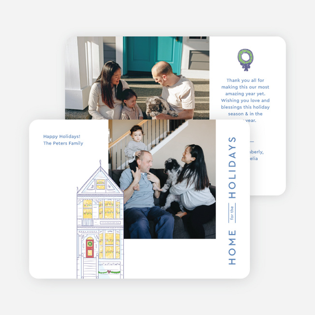 Nothing Like Home Holiday Cards and Invitations - Blue