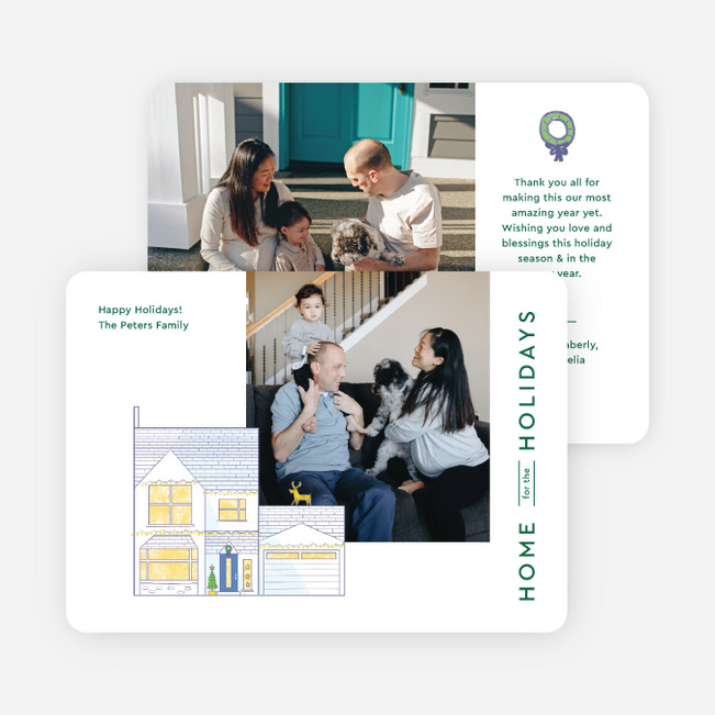 Nothing Like Home Holiday Cards and Invitations - Green