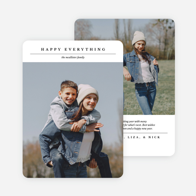 To the Point Holiday Cards and Invitations - White