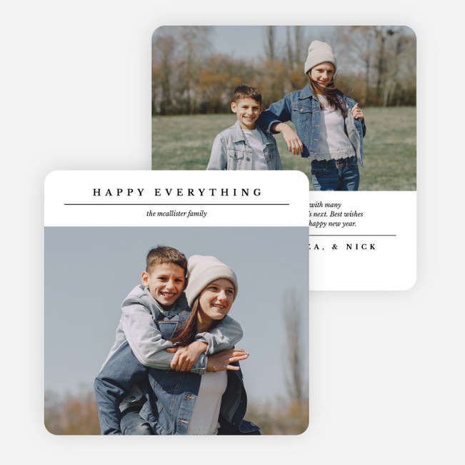 To the Point Holiday Cards and Invitations - White