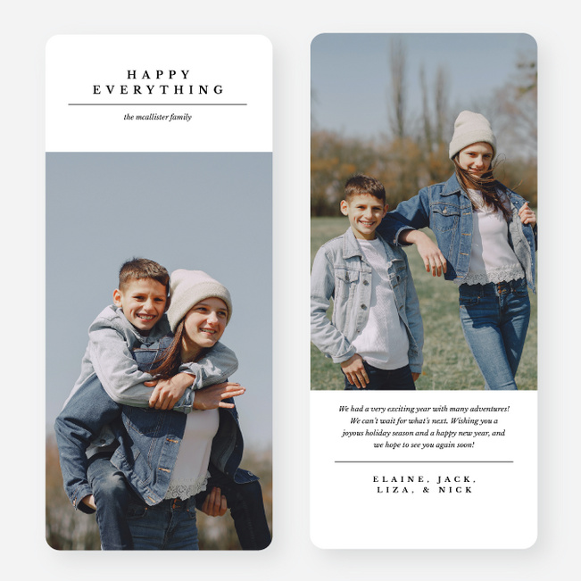 To the Point Holiday Cards and Invitations - White