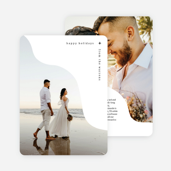 Big Wave Holiday Cards and Invitations - White
