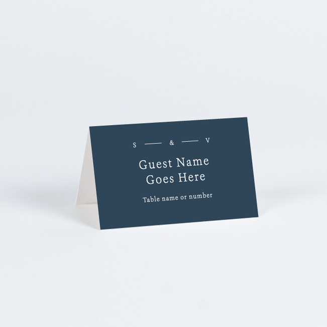 Contemporary Union Wedding Name Cards & Place Cards - Blue