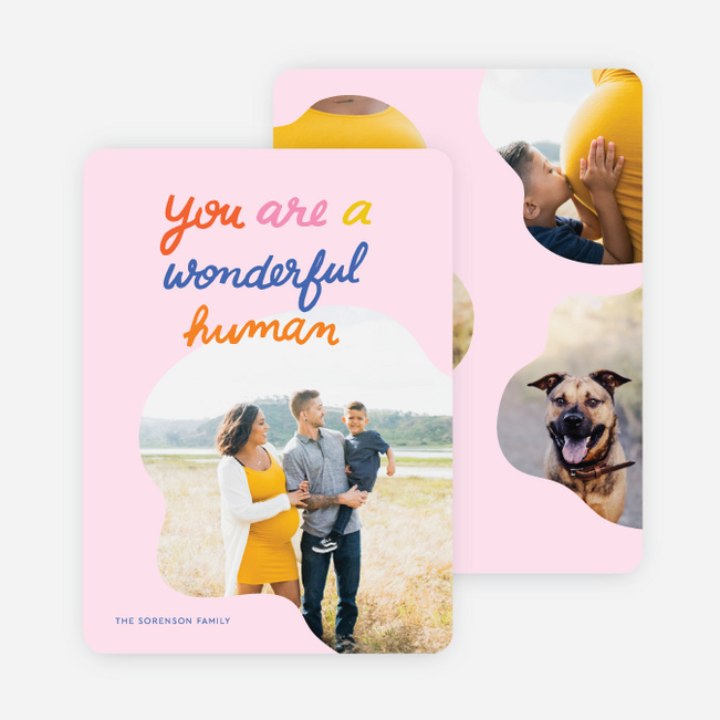Wonderful Human Holiday Cards and Invitations - Pink